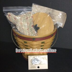 Longaberger 2003 Heritage Days Basket w/ Liner, Protector, Tie On & Lid SIGNED
