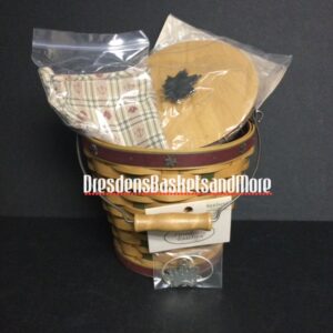 Longaberger 2003 Heritage Days Basket w/ Liner, Protector, Tie On & Lid SIGNED