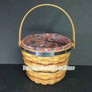Longaberger 2002 Bee Facilitator Basket w/ Liner & Protector SIGNED