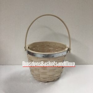 Longaberger 2017 Utility Small Fruit Whitewashed Basket w/ Protector