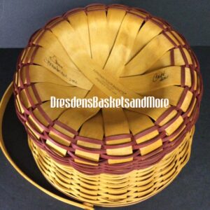 Longaberger 2001 20 Year Master Employee Award Basket w/ Protector SIGNED