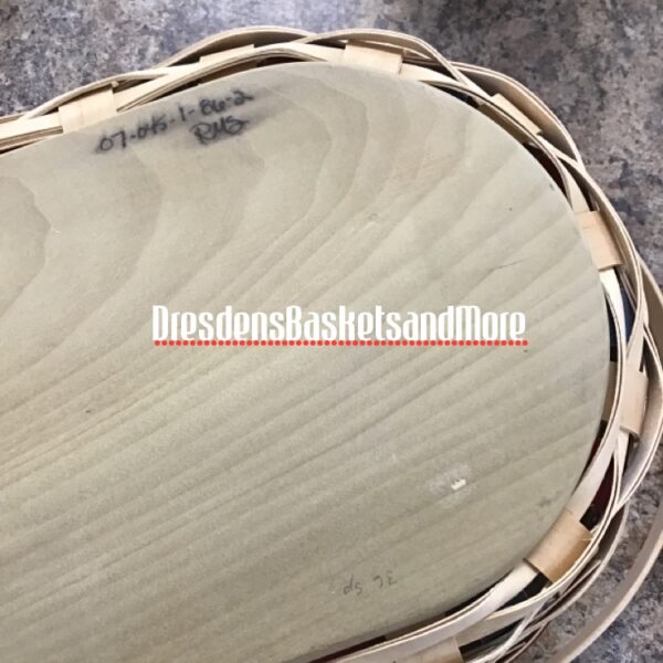 Longaberger Prototype Large Oval Market Natural/Red/Blue Basket w/ Protector