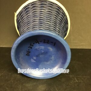 Longaberger Prototype Blue/Whitewashed Vase Basket RARE