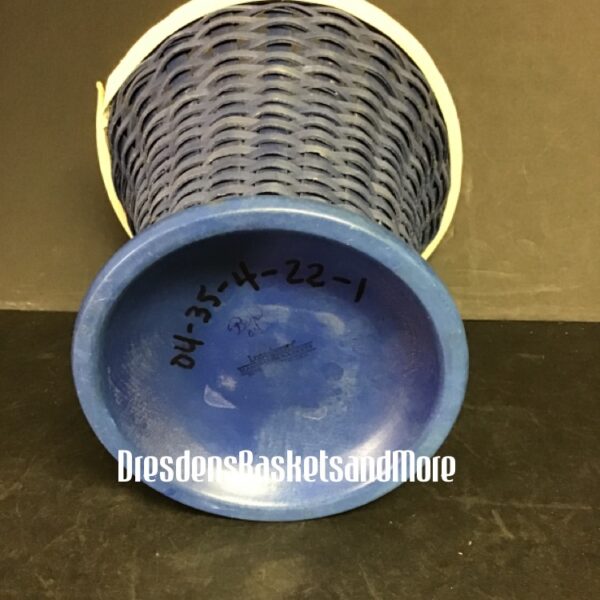 Longaberger Prototype Blue/Whitewashed Vase Basket RARE