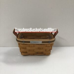 Longaberger 2006 Tea Thank You Basket w/ Protector SIGNED