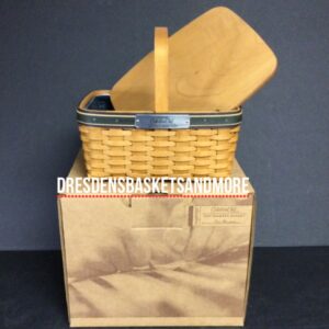 Longaberger 2007 Collectors Club Member Warm Brown Basket w/ Liner, Protector & Lid SIGNED