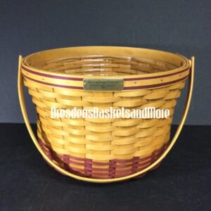 Longaberger 2001 20 Year Master Employee Award Basket w/ Protector SIGNED