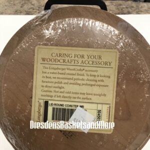 Round Coaster Longbaerger Warm Brown Lid