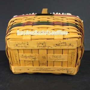 Longaberger 1999 Bee Speaker Basket w/ Liner & Protector SIGNED