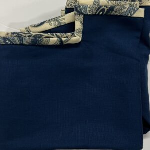 Gathering Large Cloth Liner Navy & Floral Trim