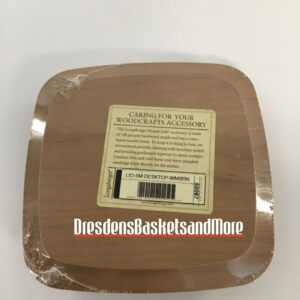 Longaberger Woodcrafts Small Desktop Warm Brown Lid NIP
