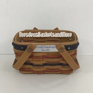 Longaberger 2002 Branch Advisor Mini Bee Basket w/ Protector RARE - SIGNED