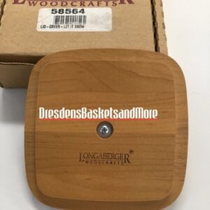 Longaberger Woodcrafts Let It Snow Green Lid NIB