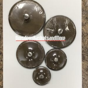 Longaberger Woodcrafts Set of 5 Deep Brown Crock Basket Lids