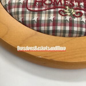 2002 Woven Memories/ 7" Measuring Basket Fabric/Wood Lid *See Photo