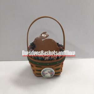 Longaberger 1999 Small Easter Stained Basket Combo w/ Tie On and Bunny Divider*