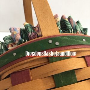 Longaberger 1999 Small Easter Stained Basket Combo w/ Tie On and Bunny Divider*