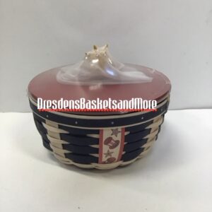 Longaberger 2016 The Club Limited Fireworks Medium Roundabout Basket w/ Protector & Lid*