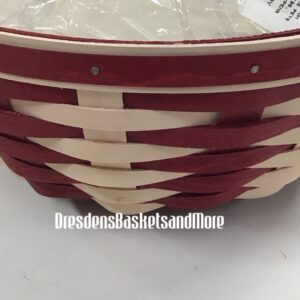 Longaberger 2012 Popcorn Bowl Basket* w/ Lidded Hard Protector & Tie On