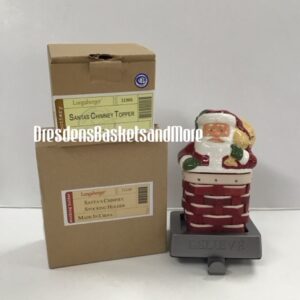 Longaberger 2010 Santas Chimney Topper/Stocking Holder Set*