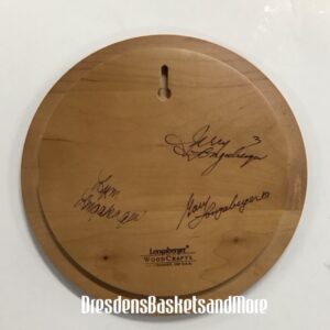 Longaberger 2004-2005 Sales Achiever 2005 Bee Basket Woodcrafts Lid SIGNED