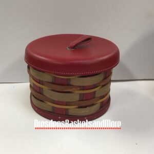 Longaberger 2012 Crimson Hill Small Treasure W/ Protector & Lid*