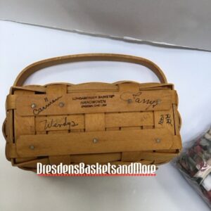 Longaberger 1998 Dresden Tour II Basket Combo w/ Lid SIGNED