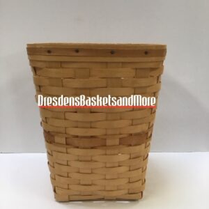 Longaberger 1982 Small Square Waste Basket SIGNED