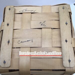 Longaberger 1982 Small Square Waste Basket SIGNED