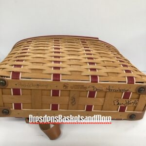 Longaberger 2009 Sales Leader Career Tote Basket w/ Protector SIGNED
