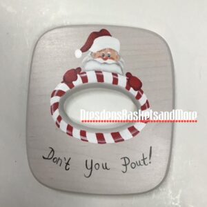 Santa Belly Tall Tissue Hand Painted Lid