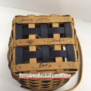 Longaberger 2004 Golf Club Basket w/ Protector & Tie On SIGNED*