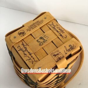 Longaberger 2008 Heritage Days Basket, Liner, Handle Gripper, Pin & Lid SIGNED