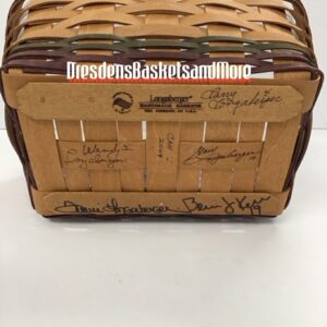 Longaberger 2009 Silent Auction Spring Basket w/ Protector RARE SIGNED