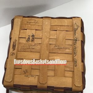 Longaberger 2009 Silent Auction Cake Basket w/ Protector RARE SIGNED