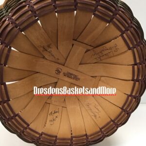 Longaberger 2009 Silent Auction Corn Basket w/ Protector RARE SIGNED