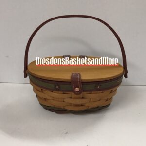 Longaberger 2009 Silent Auction Kiddie Purse Basket w/ Protector RARE SIGNED