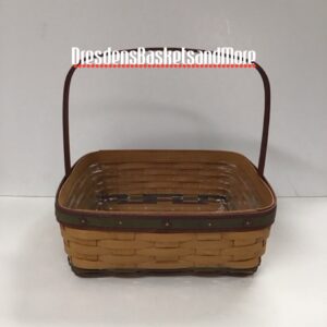 Longaberger 2009 Silent Auction Pie Basket w/ Protector RARE SIGNED
