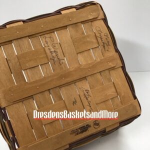 Longaberger 2009 Silent Auction Pie Basket w/ Protector RARE SIGNED