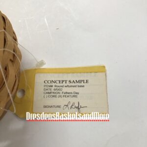 Longaberger 2002 Father's Day Concept Sample - Prototype Round Basket