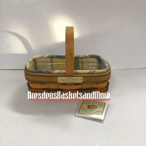 Longaberger 2001 Bee Basket w/ Liner, Protector & Pin SIGNED
