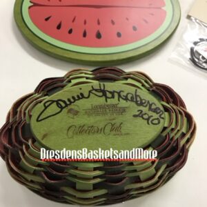 Longaberger 2010 Collectors Club Gathering Event Watermelon Basket Set SIGNED