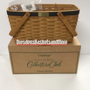 Longaberger 2002 Collectors Club Charter Membership Basket Combo NIB