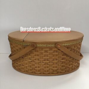 Longaberger 2003 Oval Prototype Basket w/ Removable Hinged Lid*