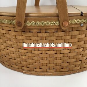 Longaberger 2003 Oval Prototype Basket w/ Removable Hinged Lid*