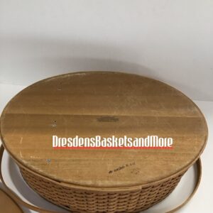 Longaberger 2003 Oval Prototype Basket w/ Removable Hinged Lid*