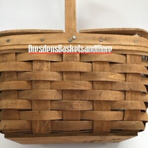 Longaberger 1986 Medium Purse Split Lid Basket w/ Liner* SIGNED