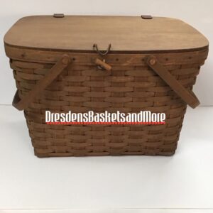 Longaberger 1982 Large Picnic Basket w/ Riser