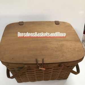 Longaberger 1982 Large Picnic Basket w/ Riser