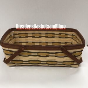 Longaberger 2011 Silent Auction Golden Fields Large Gathering Basket w/ Protector SIGNED-RARE